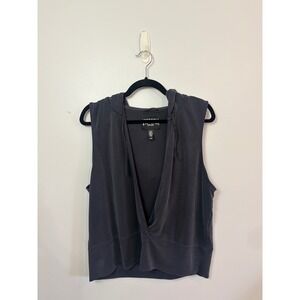 Victoria‎ Sport Sleeveless Hoodie Vest Top Gray Athleisure Workout Large